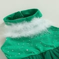 thumbnail image 3 of Toddler Parti Robe Filles une Ligne Robe Sans Manches Licol Robe Dos Nu Patchwork Brillant Robe d'Été en Tulle, 3 of 7