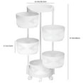 thumbnail image 5 of Wliqien Kitchen Storage Cart, 5 Tier Circular Rotating Basket, Large Storage Rack with 360 Degree Wheels, Fruit Vegetable Shelf, Rotatable Basket for Kitchen Bathroom, 5 of 6