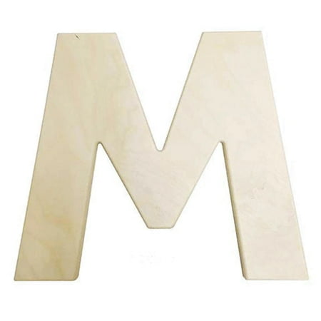 Large Unfinished Wood Letter M 12 Inches