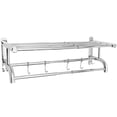 thumbnail image 4 of Retractable Towel Rack, Wall Mounted Storage Shelf with Hooks, Towel Rail Holder Bathroom Organizer 15.7x8.8x7.2in, 4 of 12
