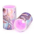 thumbnail image 2 of Elflon Cup Coffee Flameless Candles&nbsp;LED Lights Battery Operated Candles with Remote and Timers Flicker Lights Votive Set of 2, 2 of 7