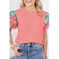 thumbnail image 3 of Women's Elegant Peach Blossom Shift Top with Floral Sleeve Detail - [ZhiHiMeRi] | (US 16-18)XL, 3 of 8