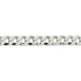 thumbnail image 2 of Sterling Silver 11.75mm Flat Curb Chain (22 X 11.75) Made In Italy qlb300-22, 2 of 5