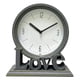 thumbnail image 4 of Reloj de mesa geométrico decorativo con números arábigos, silencioso y redondo. Gris, 4 of 9