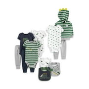 Child of Mine by Carter's Baby Boy Bodysuits, Pants, Cardigan & Bibs Baby Shower Layette Gift Set, 11-Piece