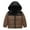Coffee, variant on Boys' Hooded Jacket Warm Winter Coat Soft Lined Outerwear Jacket