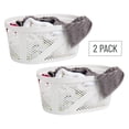 thumbnail image 6 of Mind Reader 40L Ventilated Laundry Baskets, Lightweight Clothes Hamper with Cutout Handles for Bathrooms and Closets, Plastic, Set of 2, White, 6 of 9