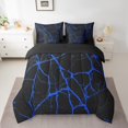 thumbnail image 2 of Erosebridal Blue Stripes Bedding Sets Twin Size,Geometric Lines Comforter Sets with Sheets,Abstract Geometric Bed in a Bag Twin size,Super Cozy Abstract Room Decoration,Reversible,7-Piece, 2 of 6