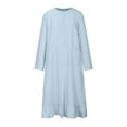 thumbnail image 4 of Bescita Robe Longue Évasée pour Femmes à Col Rond, Ample, à Manches Longues, Unie, Longueur Cheville, Soldes de Liquidation, 4 of 5