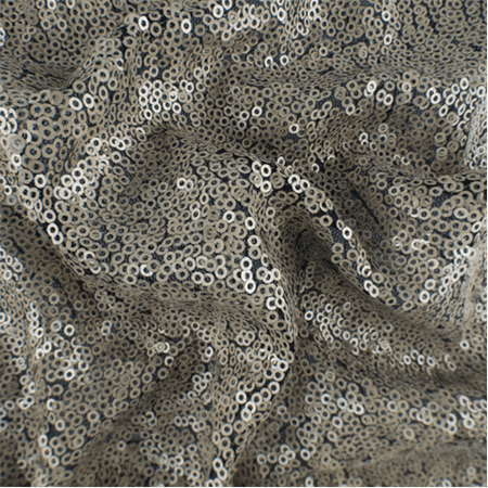 sequin yard fabric gold mesh antique