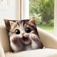 thumbnail image 5 of Juego de almohadas con estampado de animales bonitos para dormitorio, sala de estar, sofá, cojín de 45 x 45 cm para decoración de sofá y sala de estar, funda de almohada aterciopelada., 5 of 6