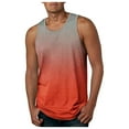 thumbnail image 2 of Men's T-Shirts Graphic Tees Summer Sports Fashion Lapel Gradient Short Sleeved Crew Neck Vest Casual Daily Home Breathable Tshirt, 2 of 4