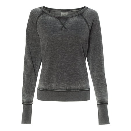 J. America - J. America Women's Zen Fleece Raglan Crewneck Sweatshirt ...