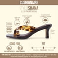 thumbnail image 2 of Cushionaire Shana Clear Jelly Strap Heels for Women, Flared Kitten Heel Slide with Cushioned Footbed and Split Toe, 2 of 19