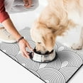 thumbnail image 2 of Boho Retro Floral Pet Feeding Mat-Abstract Art Pattern Absorbent Pet Placemat for Food and Water Bowl, with Waterproof Rubber Backing, Quick Dry Water Dispenser Mat for Dog and Cat (17"x30"), 2 of 7
