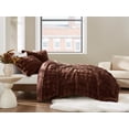 thumbnail image 6 of Brooklyn Loom Bubble Faux Fur 100% Microfiber Polyester  3 Piece King Comforter Set in Brown, All Season, Adult Size, OEKO-TEX Certified, 6 of 11
