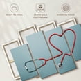 thumbnail image 6 of Elephant Stock Heart Shaped Stethoscope Wall Art - Horizontal Multi Panel Canvas - Living Room Wall Decor - Profession Multi Panel - Blue And Silver Decor - 43" x 27", 6 of 8