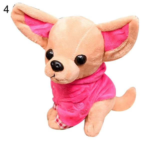 HEVIRGO 17cm Cute Mini Chihuahua Dog Plush Toy Soft Stuffed Animal Doll Birthday Gift