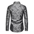 thumbnail image 4 of Camisa Formal Manga Larga Con Estampado Floral Para Hombre, 4 of 5