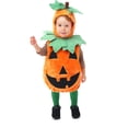 thumbnail image 5 of Joyfy Halloween Pumpkin Costume for Toddler, Pumpkin Costume with Plush Green Leaves, Size 3-4 Yrs Halloween Party Dress up Costume, 5 of 6