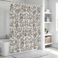 thumbnail image 5 of Sage Green Leaf Shower Curtain Set - 48" x 72" Washable Bathtub Curtain with 12 Hooks, Retro Farmhouse Plant Floral Branch Waterproof Fabric Stall Shower Curtains for Bathroom/Bathtub Décor, 5 of 6