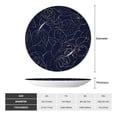 thumbnail image 2 of Wukai Navy Dark Blue Print Decorative Plate for Display,Bone China Decorative Plate, Ceramic Dinner Plate with Stand, Vertical Ceramic Plate-6in, 2 of 6