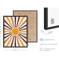 thumbnail image 3 of HAUS AND HUES Mid Century Modern Wall Art Sun Boho Posters and Prints Wall Art Mid Century Modern Print Sun Art Print Boho Pictures for Wall Boho Art Boho Prints (12x16 Black Framed), 3 of 6