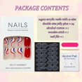 thumbnail image 5 of Ongles Pressés pour la Fête de l'Indépendance Carrés 4 Juillet Faux Ongles Courts Bleus Rouges Patriotiques Designs Ongles Courts Pressés 24 Pcs (style16), 5 of 5