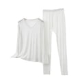 thumbnail image 1 of Conjunto de Ropa Interior Larga de Mujer Cuello en V Manga Larga Lencería Casual Ropa de Dormir Pajama Set Confort Suave, Lencería de Manga Larga para Mujeres, 1 of 7