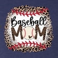 thumbnail image 2 of Baseball Mom Jaguar Print Sports Tri-Blend Racerback Tank Top, Vintage Navy, Small, 2 of 5