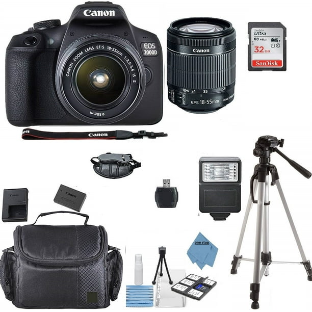 Canon EOS 2000D / Rebel T7 24.1MP Digital SLR Camera + EFS 1855mm