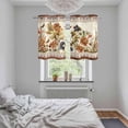 thumbnail image 4 of Vintage Floral Kitchen Curtains Window Panels, Elegant Pastoral Botanical Retro Art Insulated Window Treatment Curtain, Grommet Curtains for Bedroom/Living Room/Bathroom, 2 Piece 27.5"Wx39"L, 4 of 8