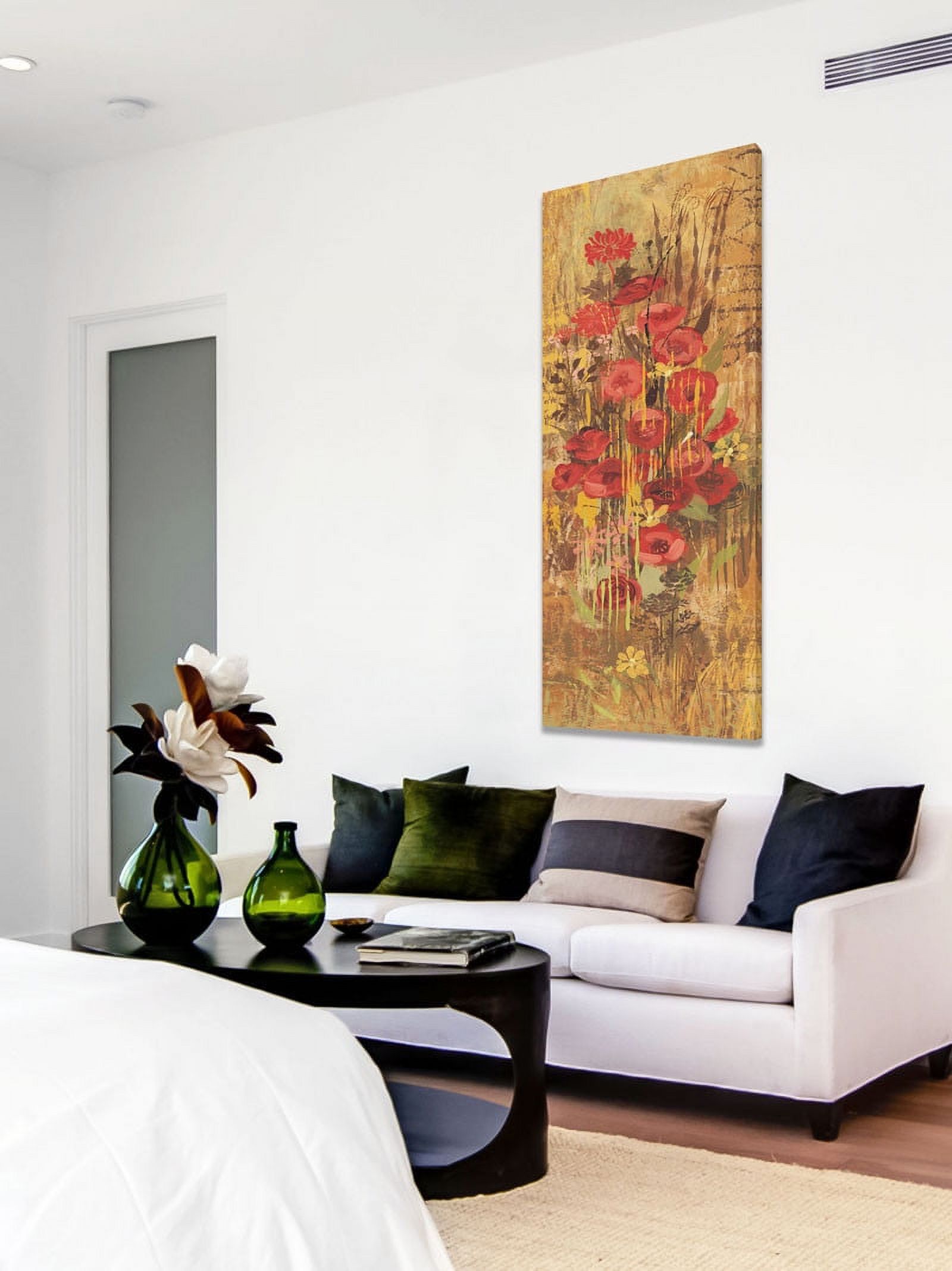Marmont Hill "Floral Frenzy Red IV" Painting Print on Canvas