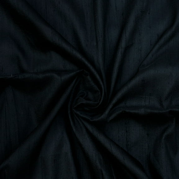 Fabric Mart Direct Silk Fabric, Black Dupioni Silk Fabric, Black Silk Fabric Luxury Silk Fabric, 1 Continuous Yard Dupioni Silk Fabric, 41 inches width Silk Dupioni Fabric by Yard Slubbed Silk