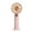 Pink, variant on Quiet Type-C USB rechargeable battery-operated 6-speed pocket table fan for outdoor travel and camping.