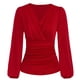 thumbnail image 1 of Blusa Cruzada con Escote en V Nikou para Mujer, 1 of 2