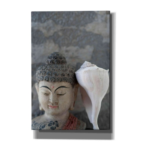 Epic Graffiti 'Om Seashell Buddha' by Elena Ray, Canvas Wall Art, 12"x18"