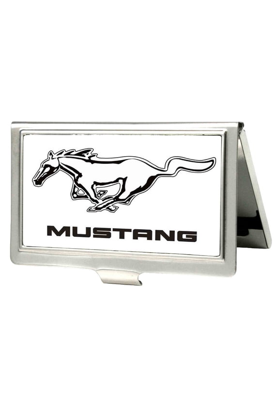 Ford Automobile Company Mustang Outline Logo Business Card Holder