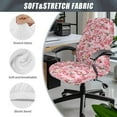 thumbnail image 5 of FKELYI Pink Cherry Hummingbird Print Office Chair Cover Stretchable Computer Chair Slipcover Anti-Dust Swivel Chair Protector Covers for Boss Chair Armchair, Small, 5 of 6