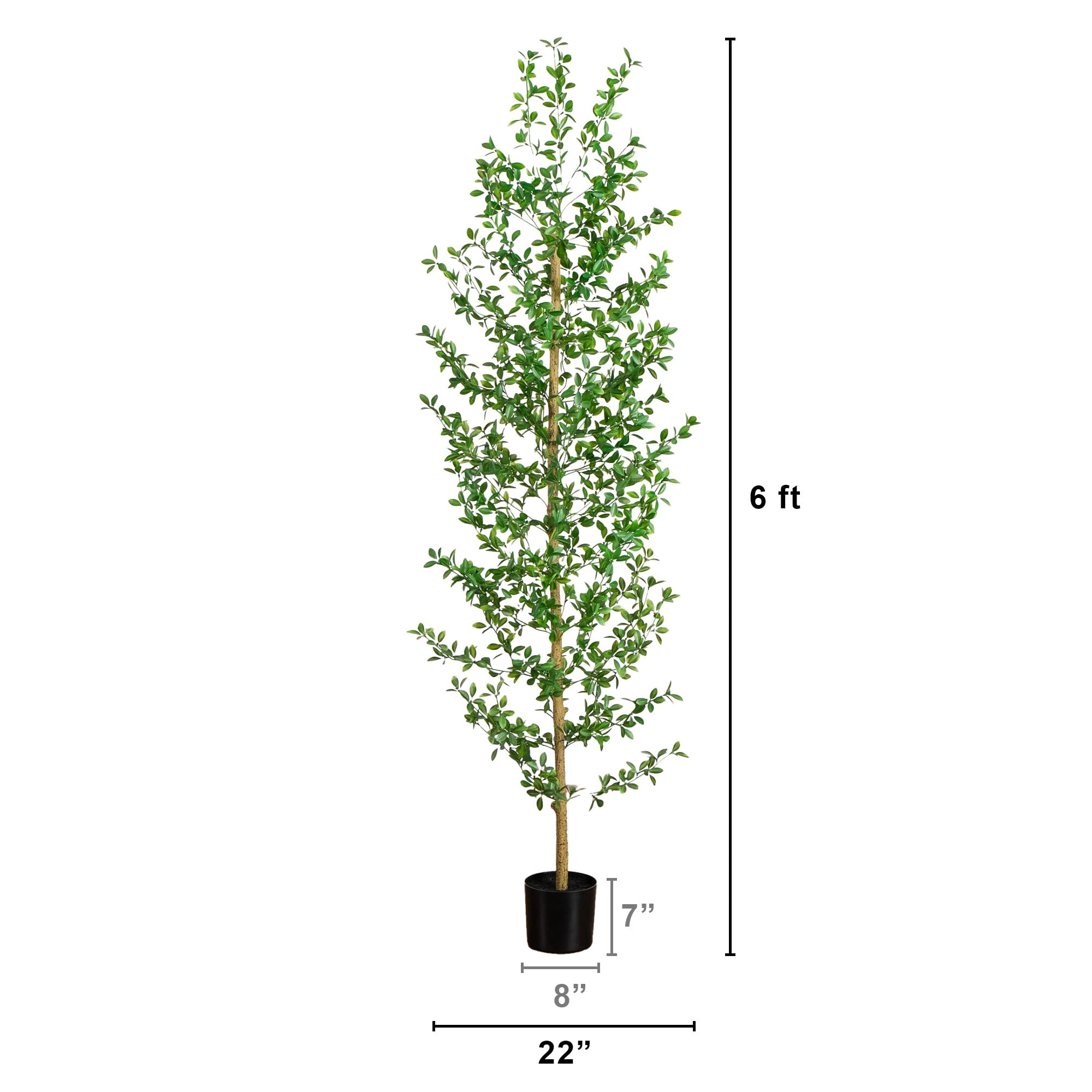Nearly Natural 6ft. Artificial Shady Lady Black Olive Tree