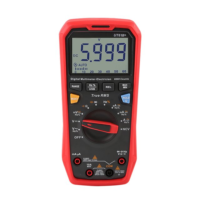 Multímetro Digital Ut61B + 1000 V Ca/Cc 6000 Recuentos Ncv Verdadero Rms Medidor Universal Para Medir La Resistencia De Capacitancia De Voltaje Actual Monstrate TO002331-00
