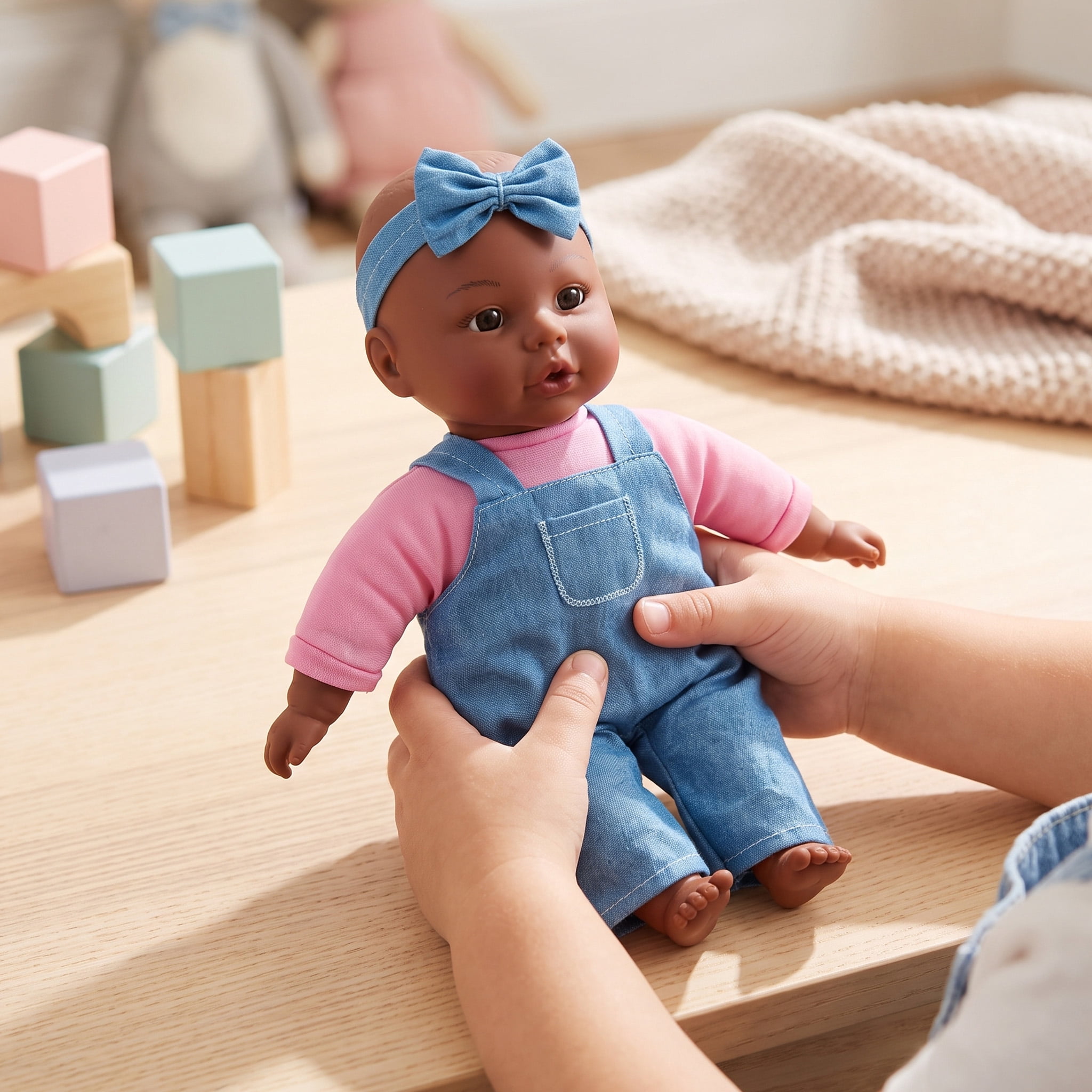 My Sweet Love 12-Inch Soft Baby Doll, Denim Outfit