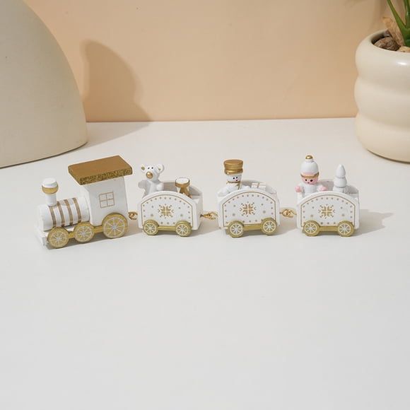 Xihbxyly Almacén. Adorno Decorativo de Tren Navideño de Madera.