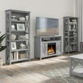 thumbnail image 7 of Key West Fireplace TV Stand with Bookcases in Cape Cod Gray - Engineered Wood, 7 of 7