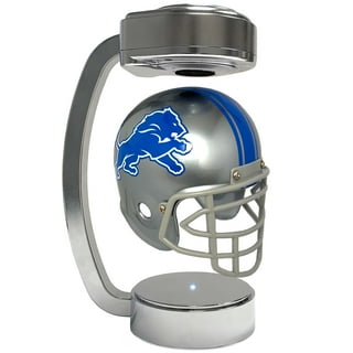 Detroit Lions CUSTOM Matte White - Metallic Silver Mini Football Helmet