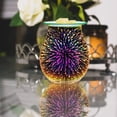 thumbnail image 3 of Morttic 3D Glass Electric Wax Melt Warmer Wax Burner Melter Fragrance Warmer for Home Office Bedroom Living Room Gifts & Decor (3d Plug-in), 3 of 12