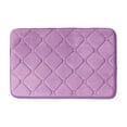 thumbnail image 2 of Soft Velvet Bath Mat | Ultra Absorbent Non-Slip Foam Bathroom Rug | Machine Washable Fast Drying Floor Mat | 40X60Cm Purple Polyester | 1Pc, 2 of 9