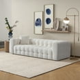 thumbnail image 2 of Ashcroft Modern Chesterfield Boucle Sofa with Removable Legs and Stain Resistant, Cream, 2 of 7