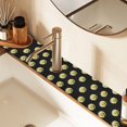 thumbnail image 2 of Yayeee Faucet Mat for Kitchen Sink 14.7" Diatomite Long Splash Guard Pad, Black Volleyball Pattern, 2 of 7