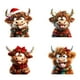 thumbnail image 2 of Pegatinas navideñas, adornos navideños, un lindo becerrito, decoración para escaparates y pegatinas para ventanas, adornos navideños para exteriores, decoraciones navideñas, decoración navideña., 2 of 7